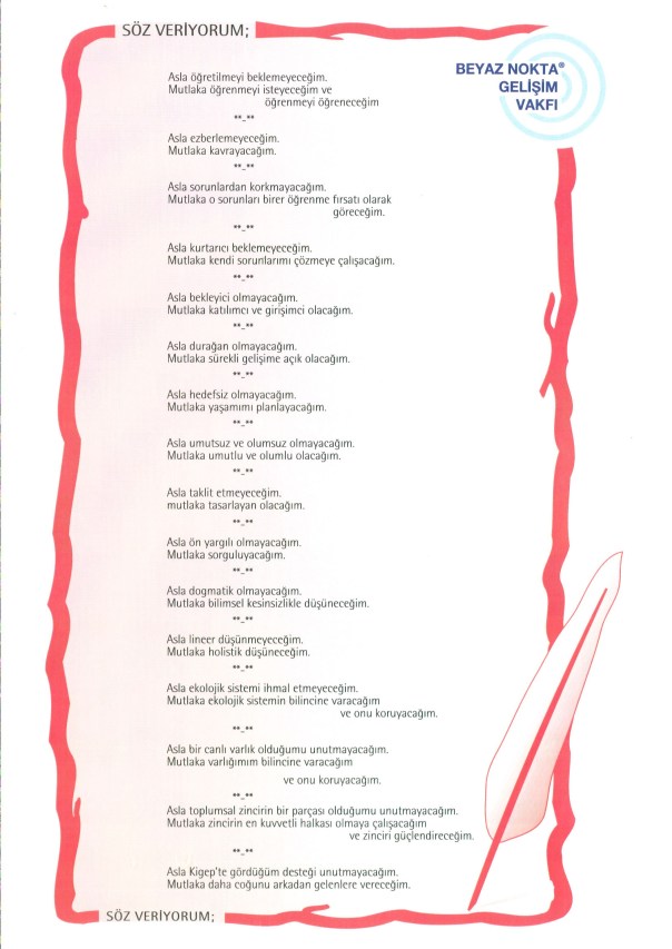 BNGV_SÖZ VERİYORUM BİLDİRGESİ